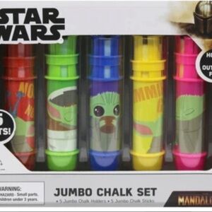 Star Wars Mandalorian Baby Yoda 5 Piece Jumbo Chalk Sticks with holder’s